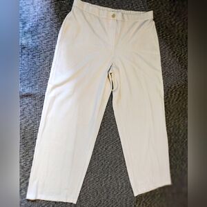 Eileen Fisher Cream Colored Pants Lyocell Nylon Blend Size Large Pre Owned